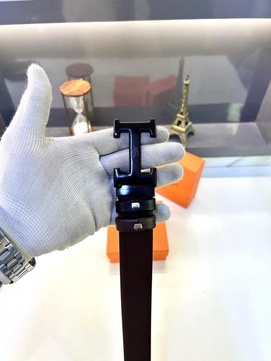 Herme_s Black Reversible Belt Fa 676