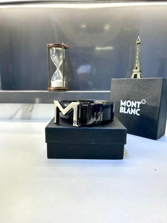 Mont_Blanc Grey Reversible Belt Fa 663