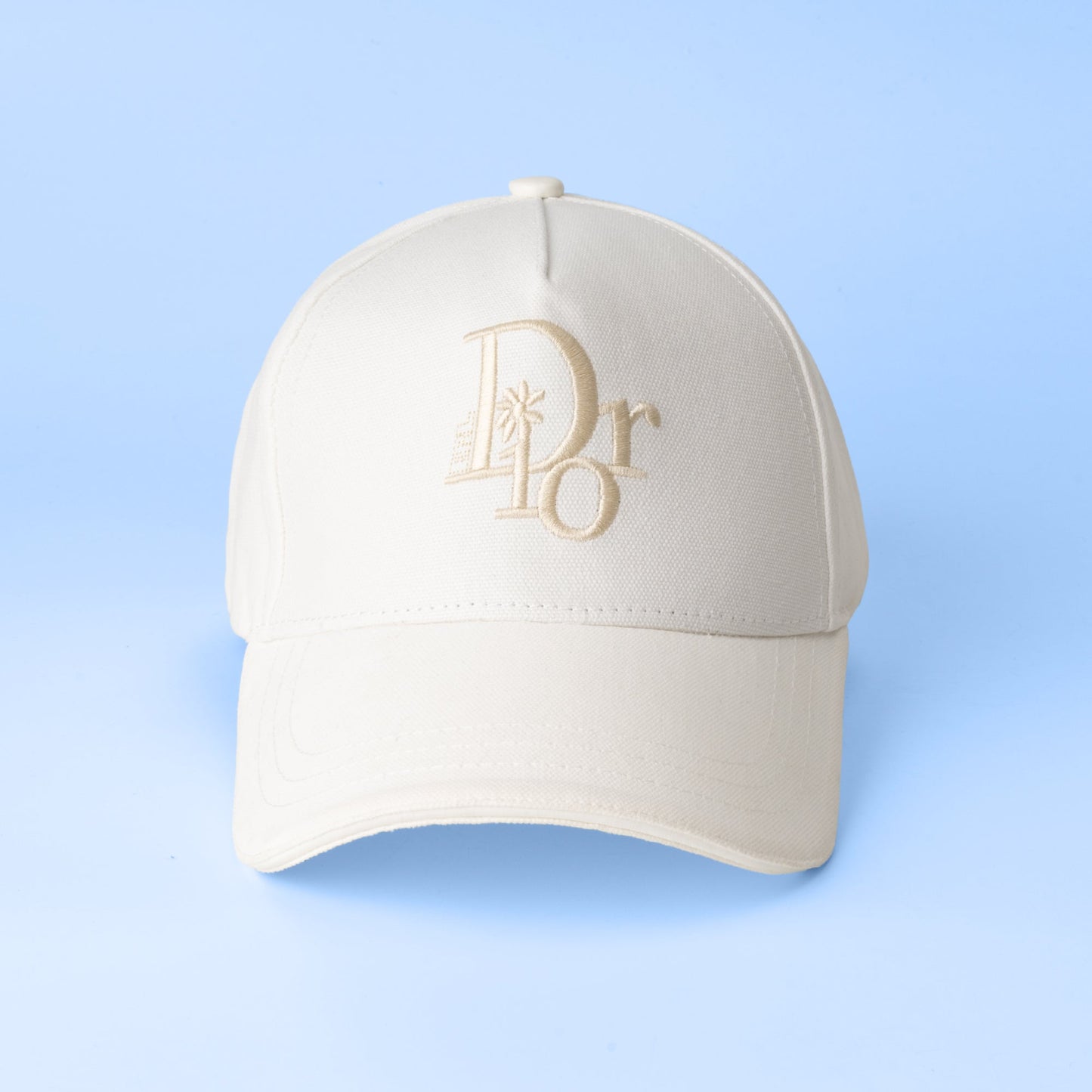 Ivory Luxe Monogram Cap