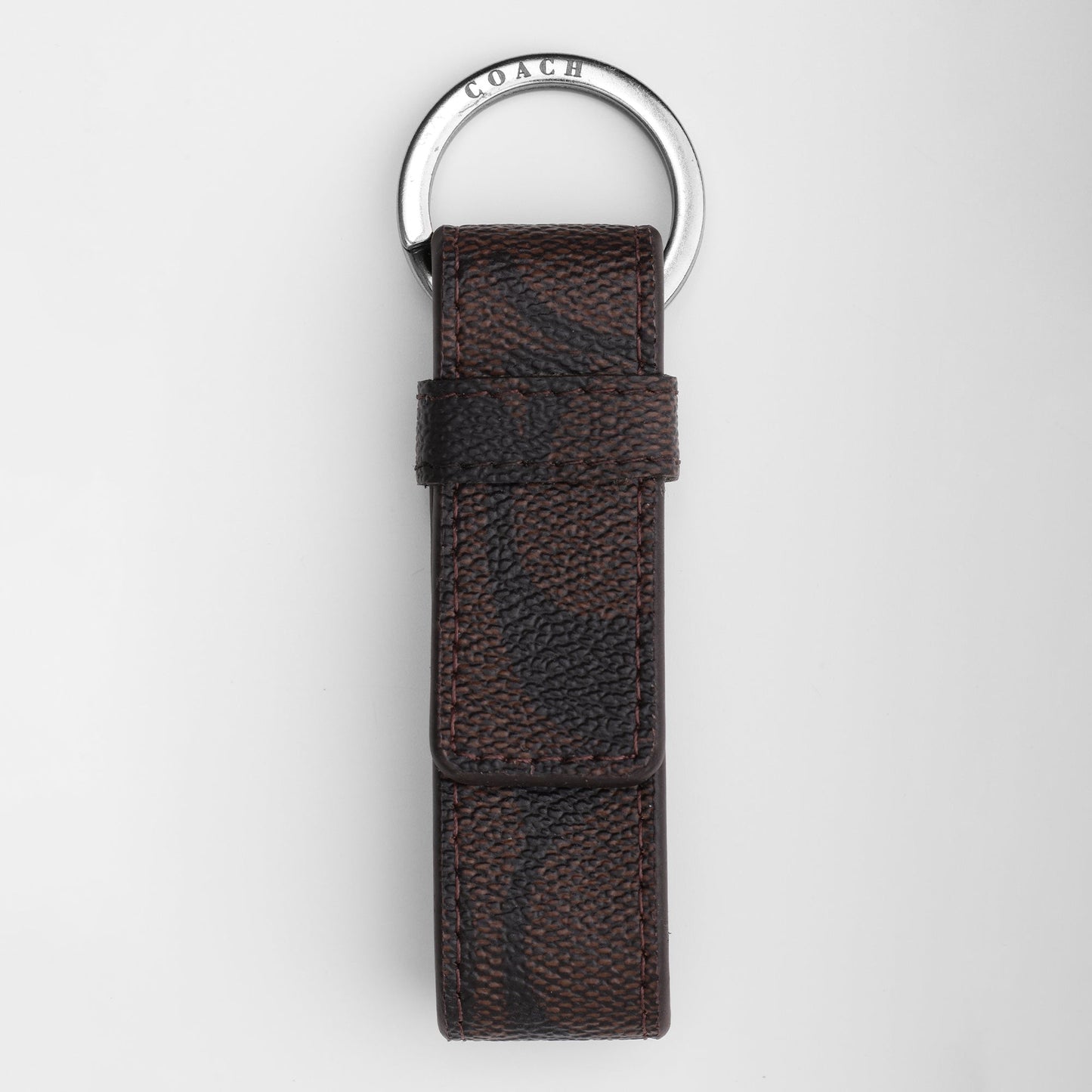 Signature Brown Canvas Key Fob
