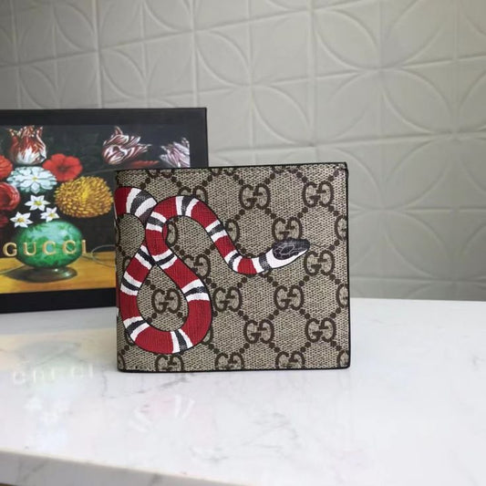 Gucc_i Red Snake Wallet