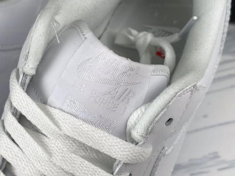 Air Force 1 Supreme Low Box Logo White