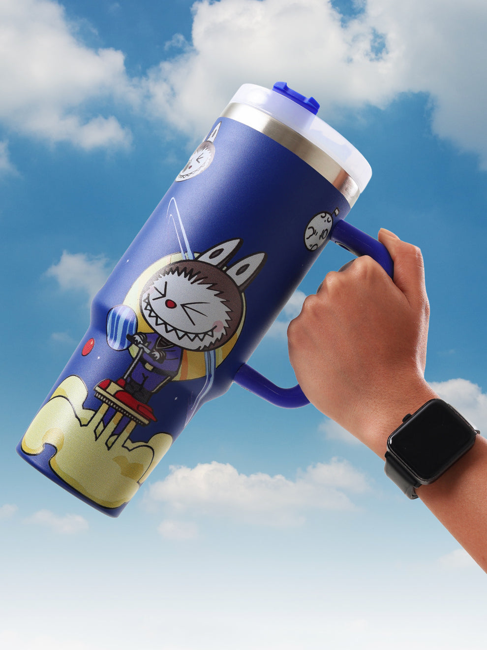 LABUBU “Cosmic Ride” Blue Sipper