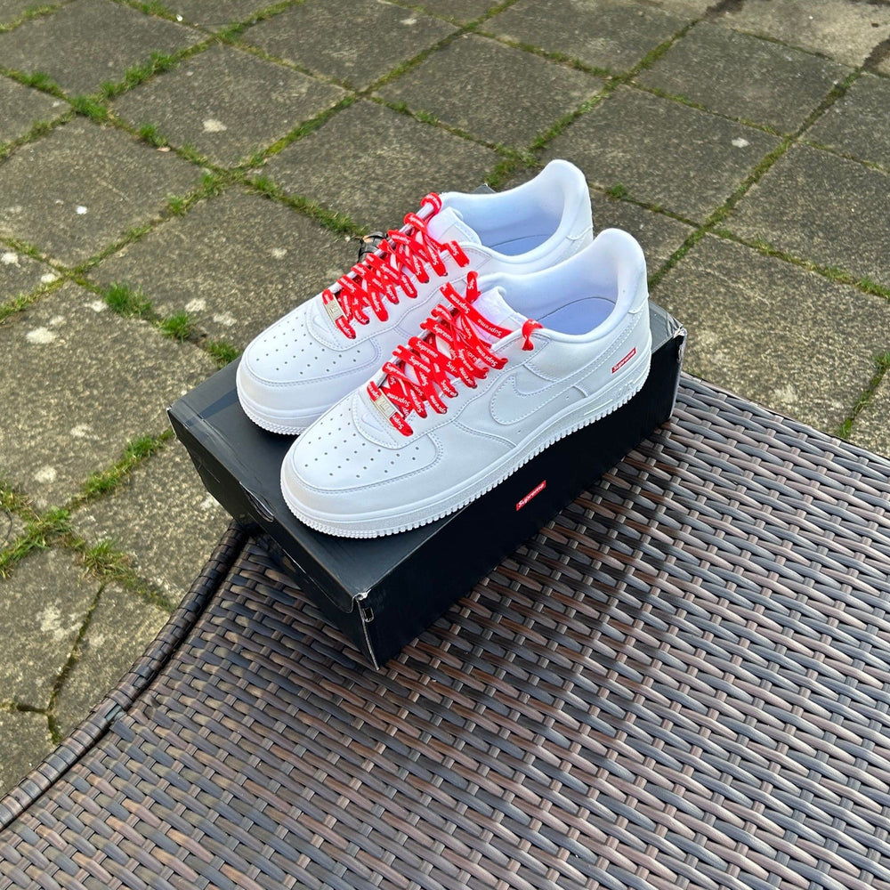 Air Force 1 Supreme Low Box Logo White