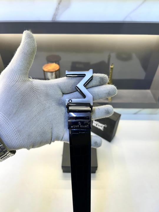 Mont_Blanc Grey Reversible Belt Fa 663