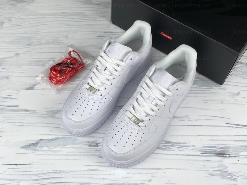 Air Force 1 Supreme Low Box Logo White