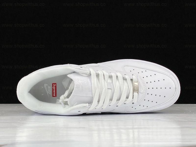 Air Force 1 Supreme Low Box Logo White
