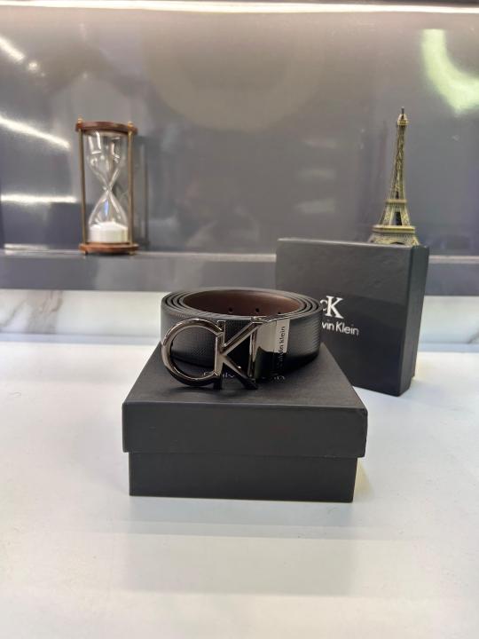 Ck_Calvin Full Black Glossy Belt Fa 341