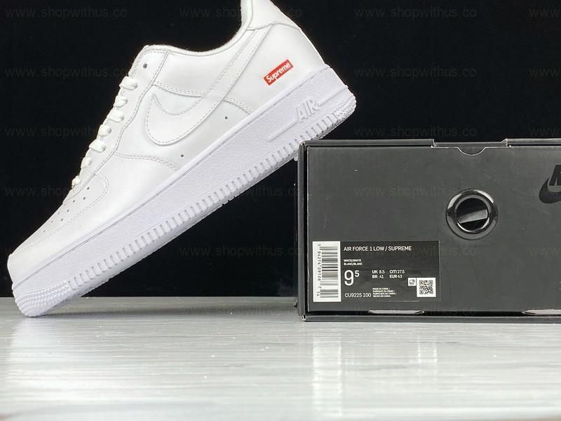 Air Force 1 Supreme Low Box Logo White