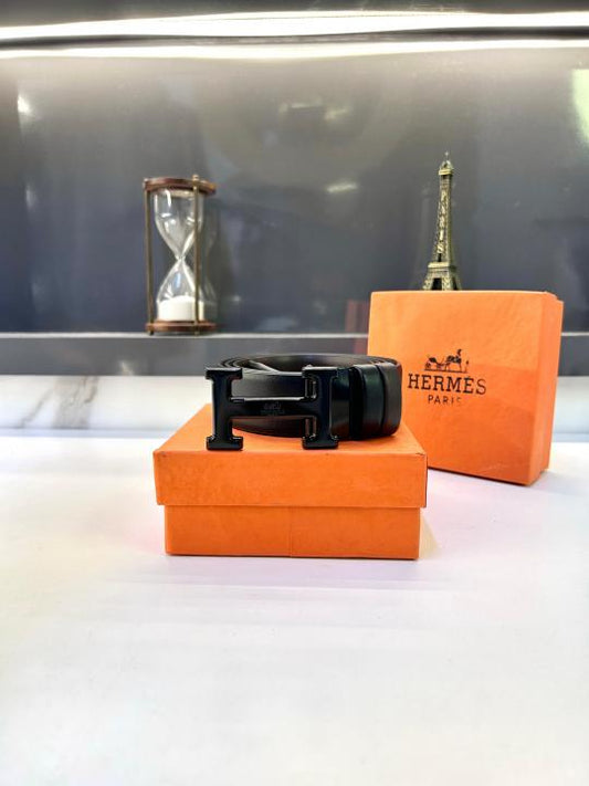 Herme_s Black Reversible Belt Fa 676