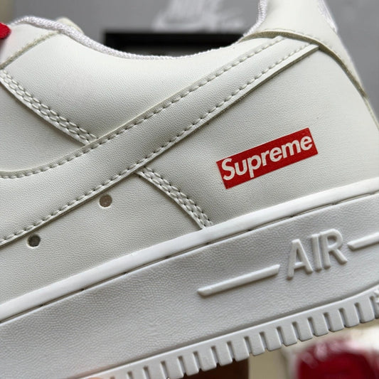 Air Force 1 Supreme Low Box Logo White