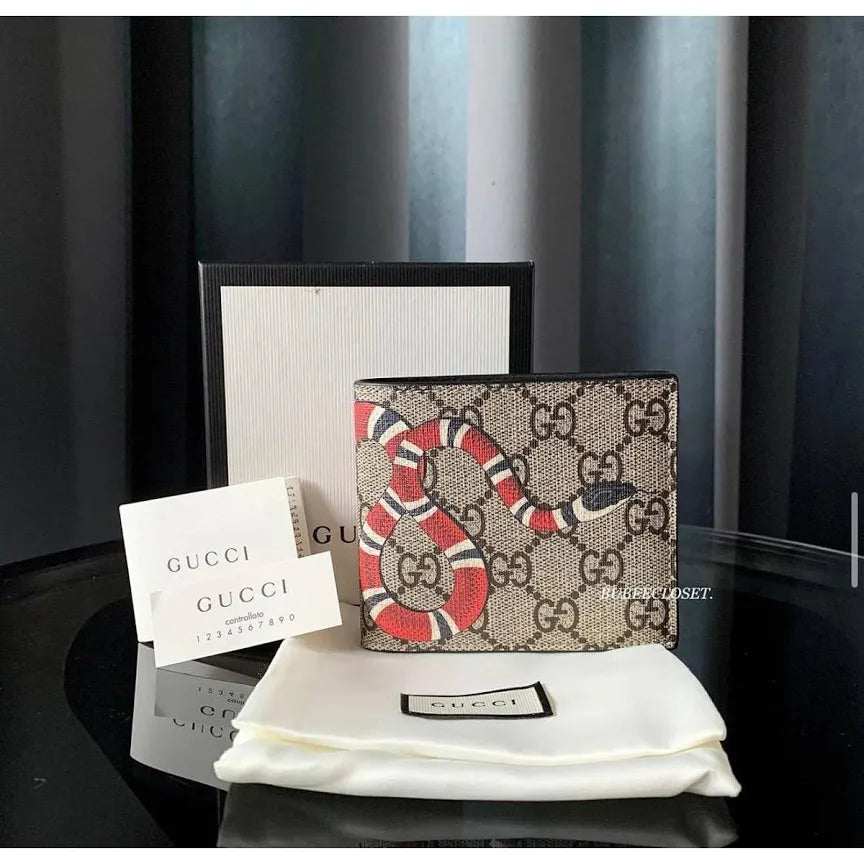 Gucc_i Red Snake Wallet